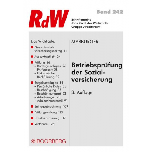Horst Marburger - Betriebsprüfung der Sozialversicherung