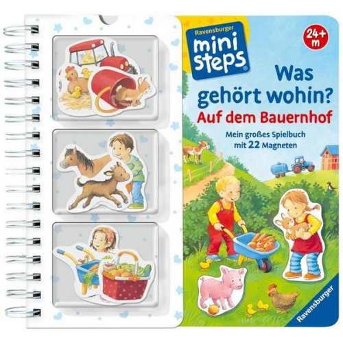 Katja Senner - Ministeps: Was gehört wohin? Auf dem Bauernhof; Magnetbuch ab 2 Jahren, Kinderbuch