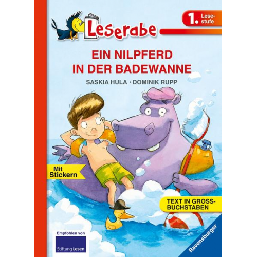 Saskia Hula - EIN NILPFERD IN DER BADEWANNE - Leserabe 1. Klasse - Erstlesebuch für Kinder ab 6 Jahren