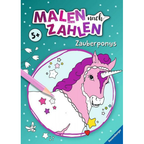 Malen nach Zahlen ab 5: Zauberponys