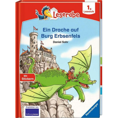 134528 - Ein Drache auf Burg Erbsenfels - Leserabe ab 1. Klasse - Erstlesebuch für Kinder ab 6 Jahren