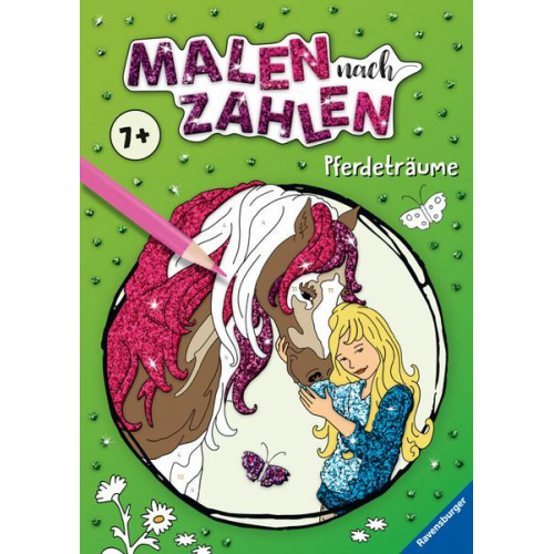 17570 - Ravensburger Malen nach Zahlen ab 7 Jahren Pferdeträume - 48 Motive - Malheft für Kinder - Nummerierte Ausmalfelder