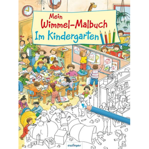 113111 - Mein Wimmel-Malbuch – Im Kindergarten