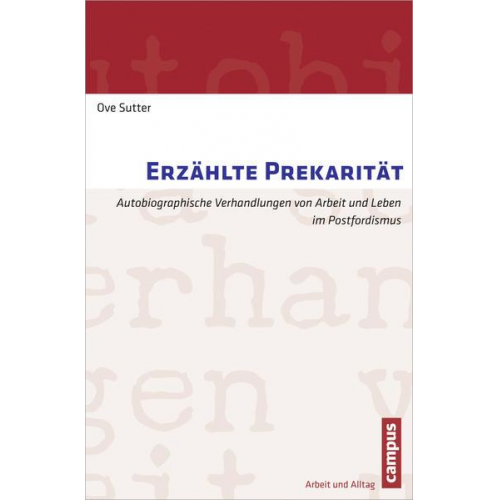 Ove Sutter - Erzählte Prekarität