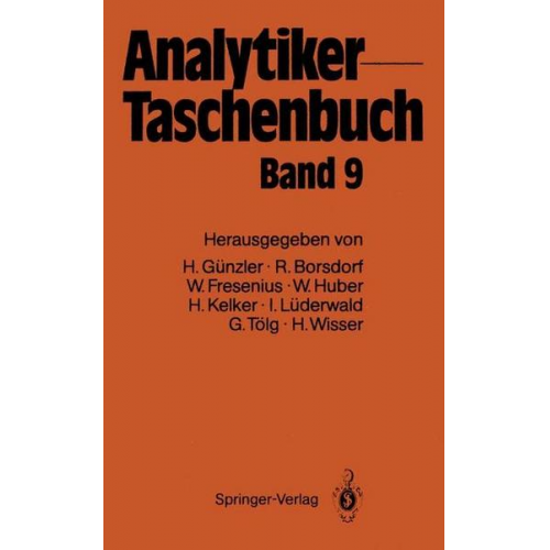 Wilhelm Fresenius & Helmut Günzler & Walter Huber & Hans Kelker & Ingo Lüderwald - Analytiker-Taschenbuch