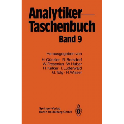 Helmut Günzler & Rolf Borsdorf & Wilhelm Fresenius & Walter Huber & Hans Kelker - Analytiker-Taschenbuch