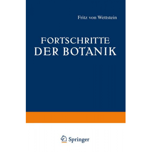 Fritz Wettstein - Fortschritte der Botanik