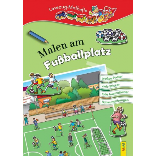 LESEZUG/ Malbuch: Malen am Fußballplatz