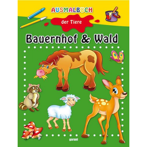 Ausmalbuch der Tiere Bauernhof & Wald