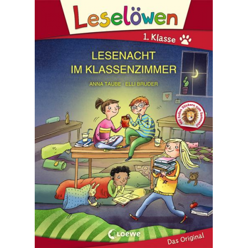 Anna Taube - Leselöwen 1. Klasse - Lesenacht im Klassenzimmer (Großbuchstabenausgabe)