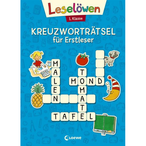 33884 - Leselöwen Kreuzworträtsel für Erstleser - 1. Klasse (Blau)