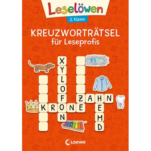 45240 - Leselöwen Kreuzworträtsel für Leseprofis - 2. Klasse (Rotorange)