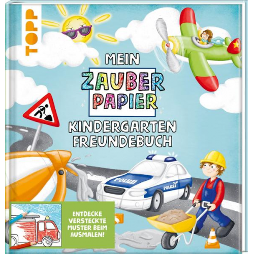 61875 - Mein Zauberpapier Kindergarten Freundebuch Coole Fahrzeuge