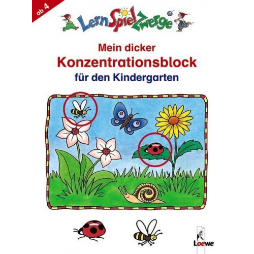 46280 - LernSpielZwerge - Mein dicker Konzentrationsblock für den Kindergarten