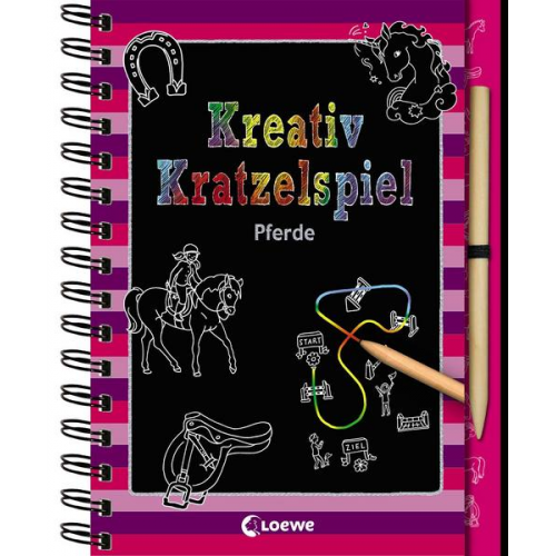 Kreativ-Kratzelspiel: Pferde