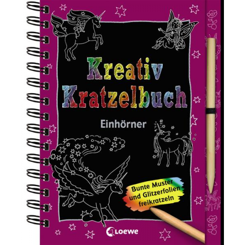 Kreativ-Kratzelbuch: Einhörner