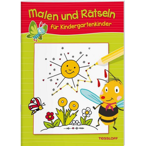 Malen und Rätseln für Kindergartenkinder (Grün)