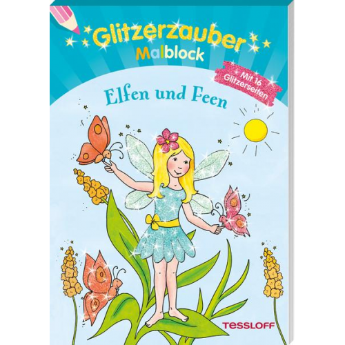 Glitzerzauber-Malblock Elfen und Feen