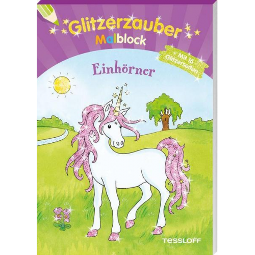 Glitzerzauber-Malblock Einhörner