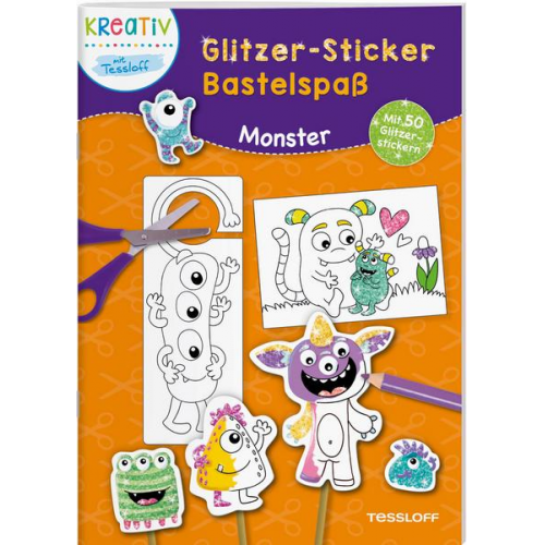 97113 - Glitzer-Sticker Bastelspaß. Monster