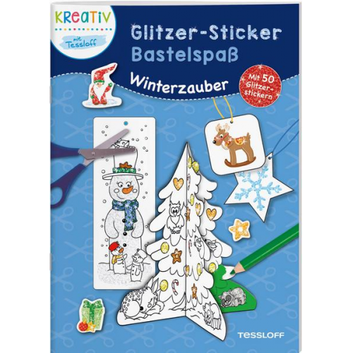 Glitzer-Sticker Bastelspaß. Winterzauber