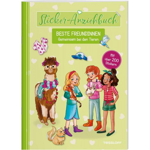 Julia Reindl - Sticker-Anziehbuch. Beste Freundinnen. Gemeinsam bei den Tieren.