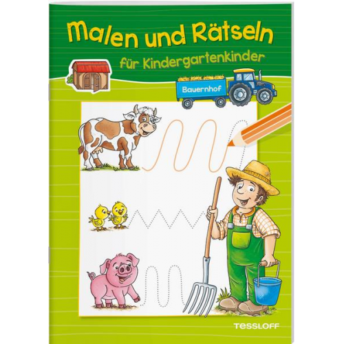 74895 - Malen und Rätseln für Kindergartenkinder. Bauernhof