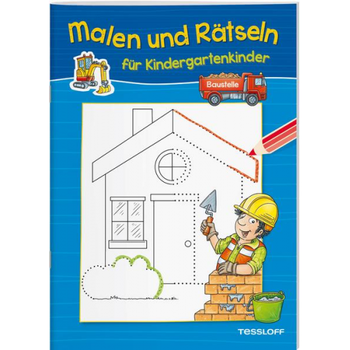 76017 - Malen und Rätseln für Kindergartenkinder. Baustelle