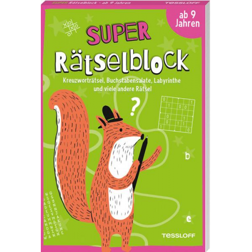 Stefan Heine - Super Rätselblock ab 9 Jahren.Kreuzworträtsel, Buchstabensalate, Labyrinthe und viele andere Rätsel