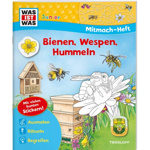 56859 - WAS IST WAS Junior Mitmach-Heft Bienen, Wespen, Hummeln