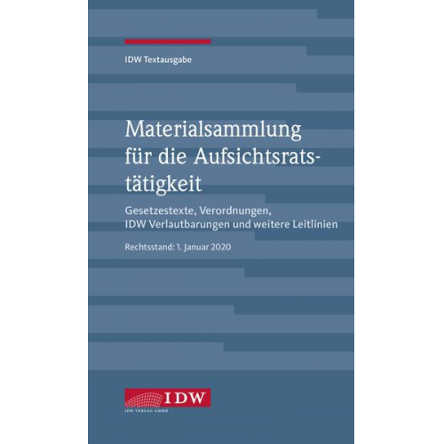 IDW, Materialsammlung für die Aufsichtsratstätigkeit