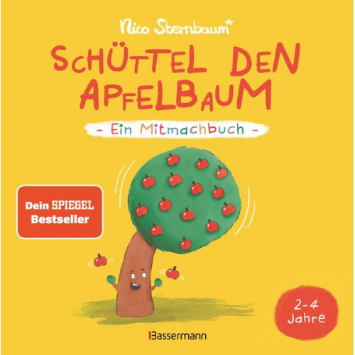 3835 - Schüttel den Apfelbaum - Ein Mitmachbuch. Für Kinder von 2 bis 4 Jahren. Schaukeln, schütteln, pusten, klopfen und sehen was passiert.