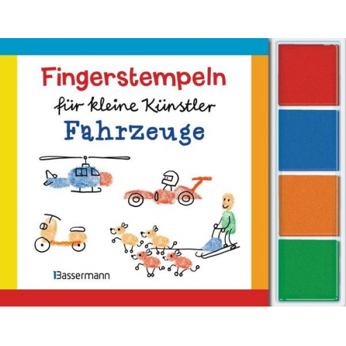 128583 - Fingerstempeln für kleine Künstler-Set - Fahrzeuge