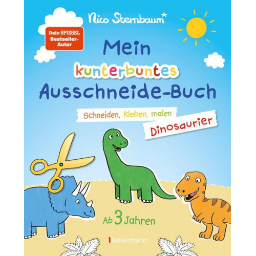 69218 - Mein kunterbuntes Ausschneidebuch - Dinosaurier. Schneiden, kleben, malen für Kinder ab 3 Jahren. Mit Scherenführerschein