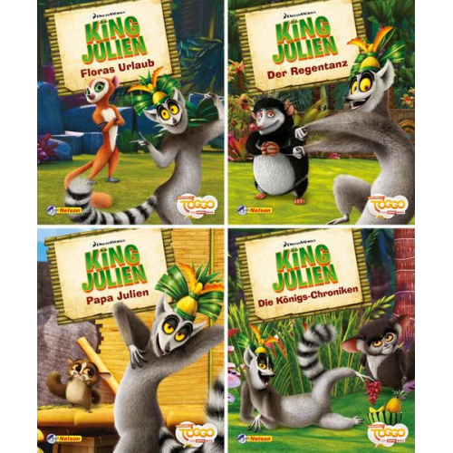 Nelson Mini-Bücher: 4er DreamWorks King Julien