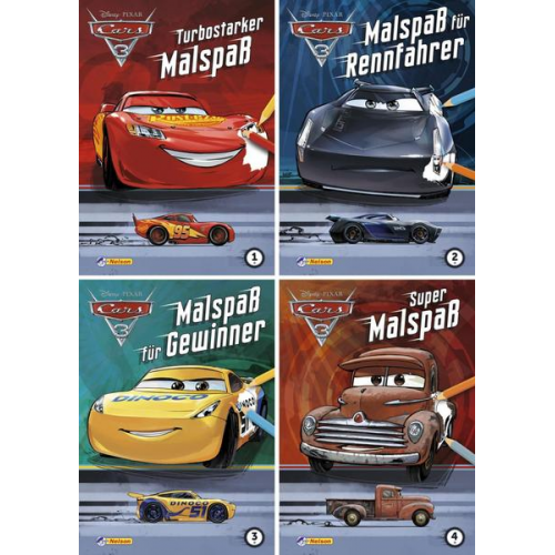 Disney Cars 3: 4er Bundle Malspaß