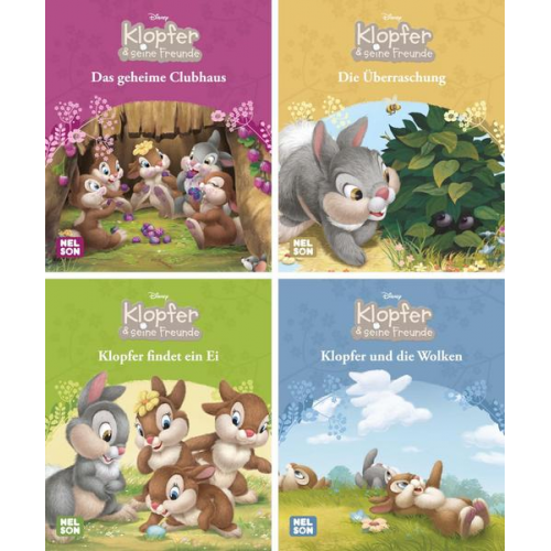 85225 - Nelson Mini-Bücher: 4er Disney Klopfer 1-4