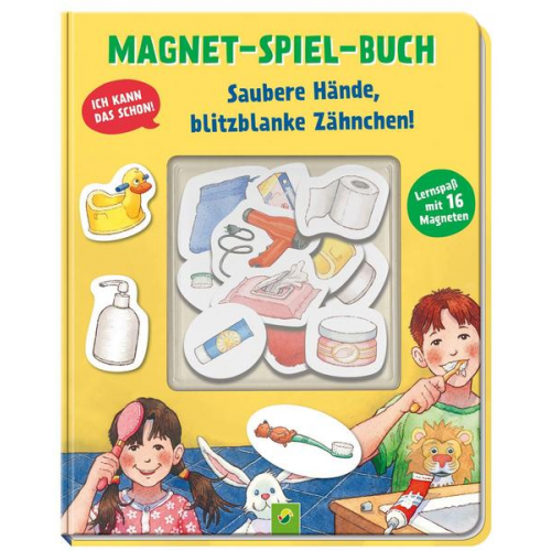 Magnet-Spiel-Buch Saubere Hände, blitzblanke Zähnchen!