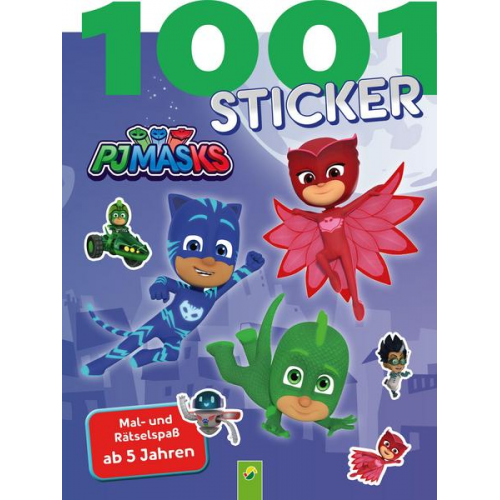 133179 - PJ Masks 1001 Sticker - Mal- und Rätselspaß ab 5 Jahren