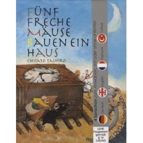 Chisato Tashiro - Fünf freche Mäuse bauen ein Haus (Buch mit DVD)