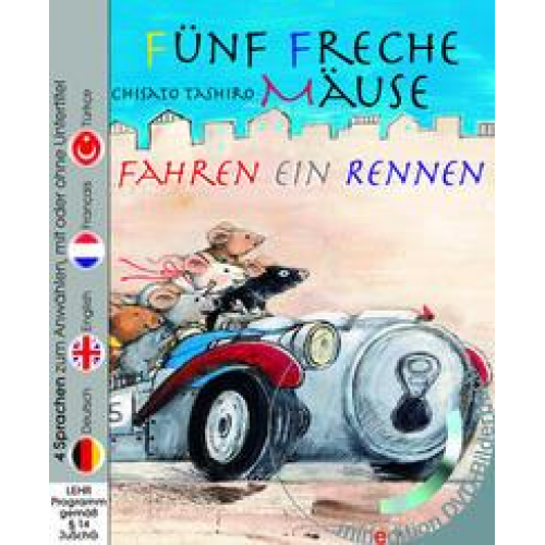 Chisato Tashiro - Fünf freche Mäuse fahren ein Rennen (Buch mit DVD)