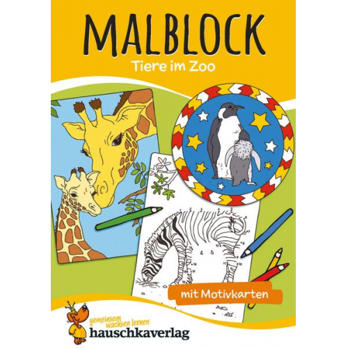 Malblock - Tiere im Zoo, A5-Block