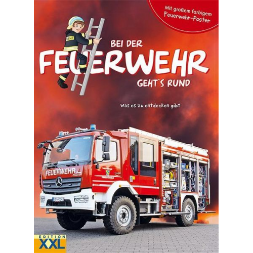 38846 - Bei der Feuerwehr geht's rund - mit großem farbigem Feuerwehr-Poster