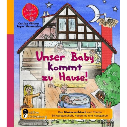 Caroline Oblasser - Unser Baby kommt zu Hause! Das Kindersachbuch zum Thema Schwangerschaft, Hebamme und Hausgeburt