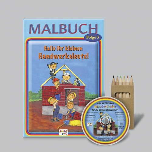 Hallo ihr kleinen Handwerksleute! - Malen-Lesen-Hören (Malbuch-Set)