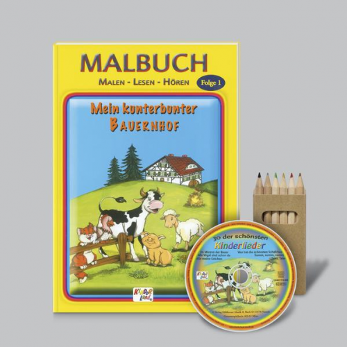 Mein kunterbunter Bauernhof - Malen-Lesen-Hören (Malbuch-Set)