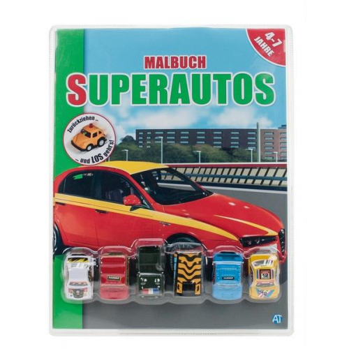 Malbuch mit Fahrzeugen 'Super-Autos