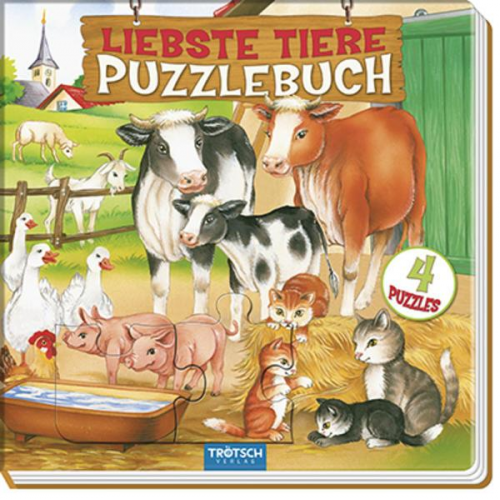 Trötsch Puzzlebuch mit 4 Puzzle Liebste Tiere