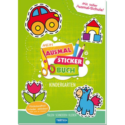 Trötsch Bastelbuch Mein Ausmal Sticker Buch Kindergarten