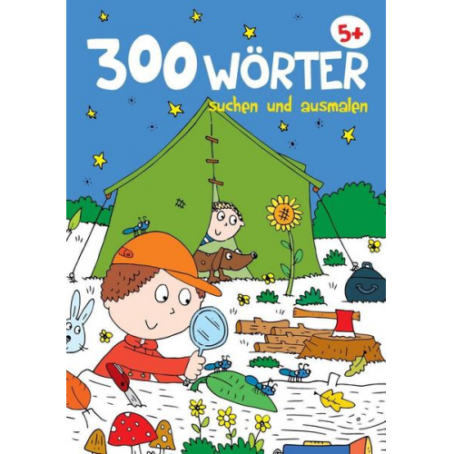 300 Wörter suchen und ausmalen - Zelten